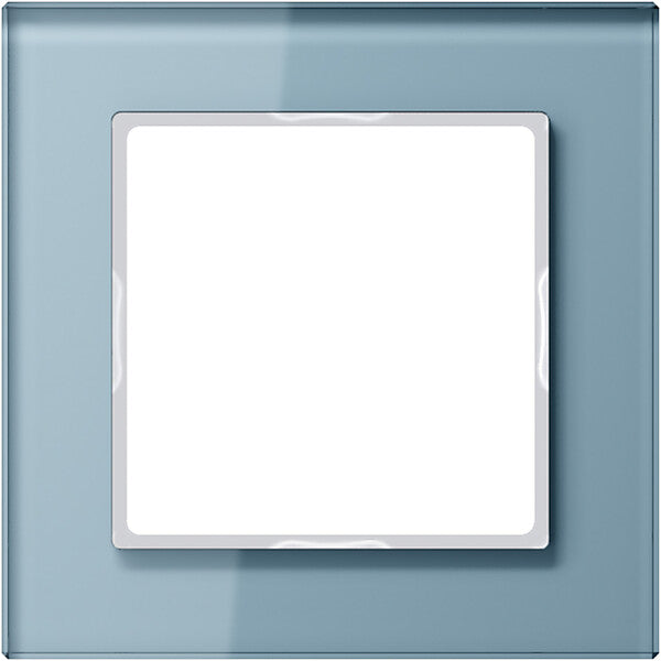 JUNG Glasrahmen 1-fach bl/gr waage/senkrecht AC 581 GL BLGR